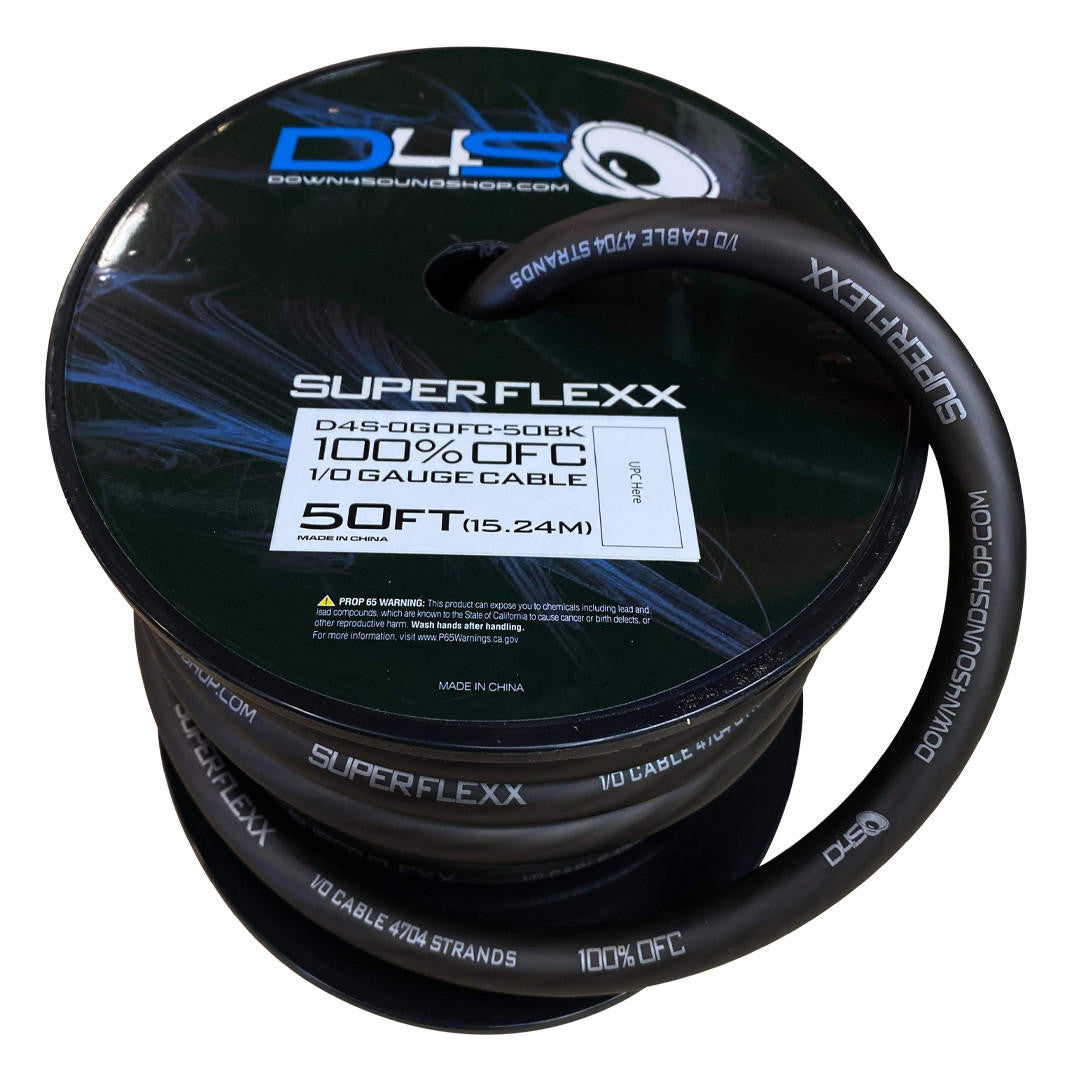 Down4Sound 50FT 1/0 Tinned OFC Wire