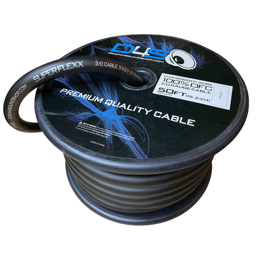Down4Sound 50FT 2/0 OFC Silver Tinned Wire