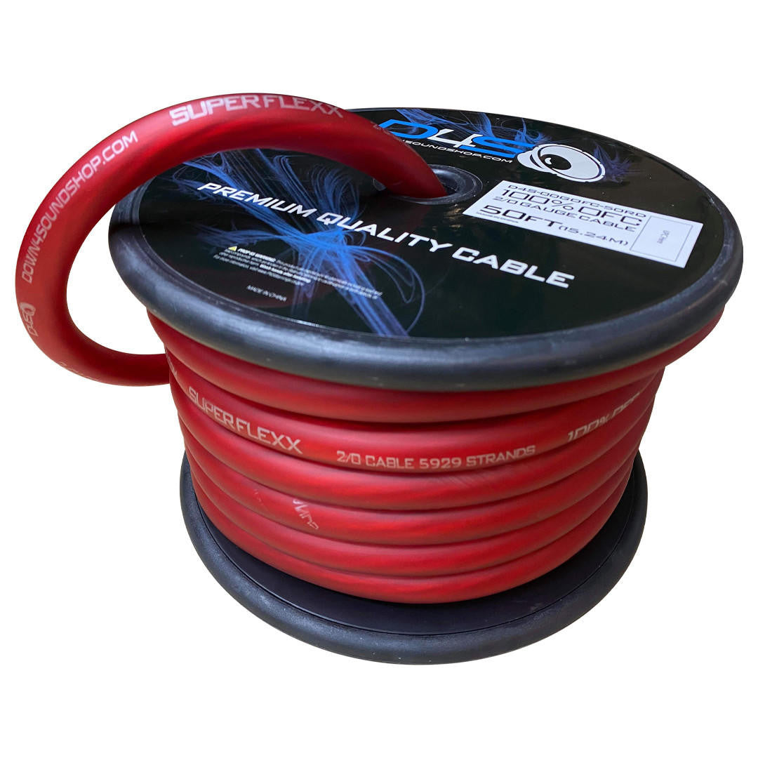 Down4Sound 50FT 2/0 OFC Silver Tinned Wire