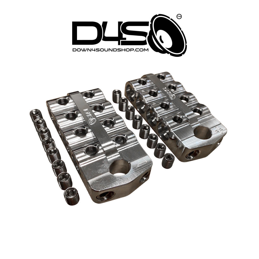Down4Sound 8 Spot - D4S SAE Battery Distro Block - 1/0 AWG Input Pair