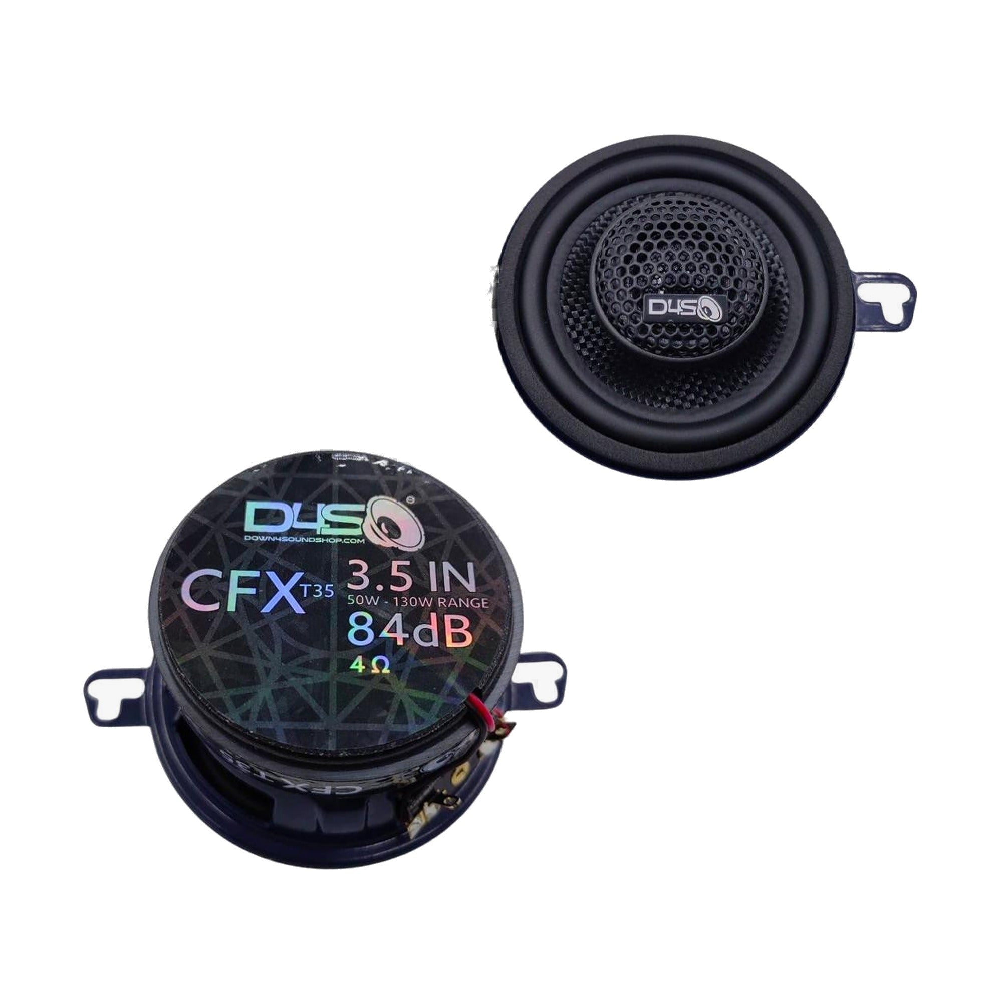 Down4Sound CFXT35 - 3.5 Inch Car Audio Speakers - 130W RMS (pair)