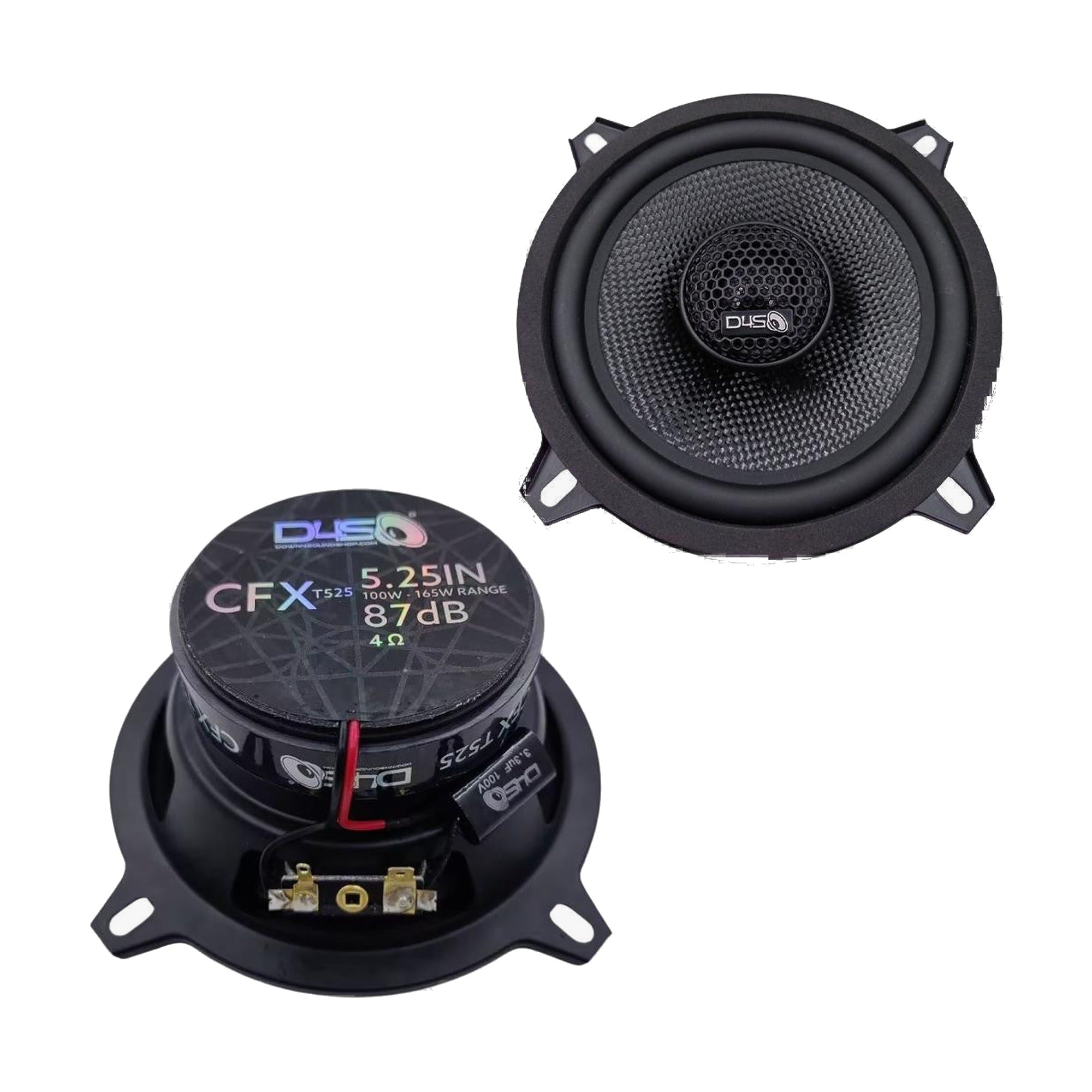 Down4Sound CFXT525 - 5.25 Inch Car Audio Speakers - 165W RMS (pair)