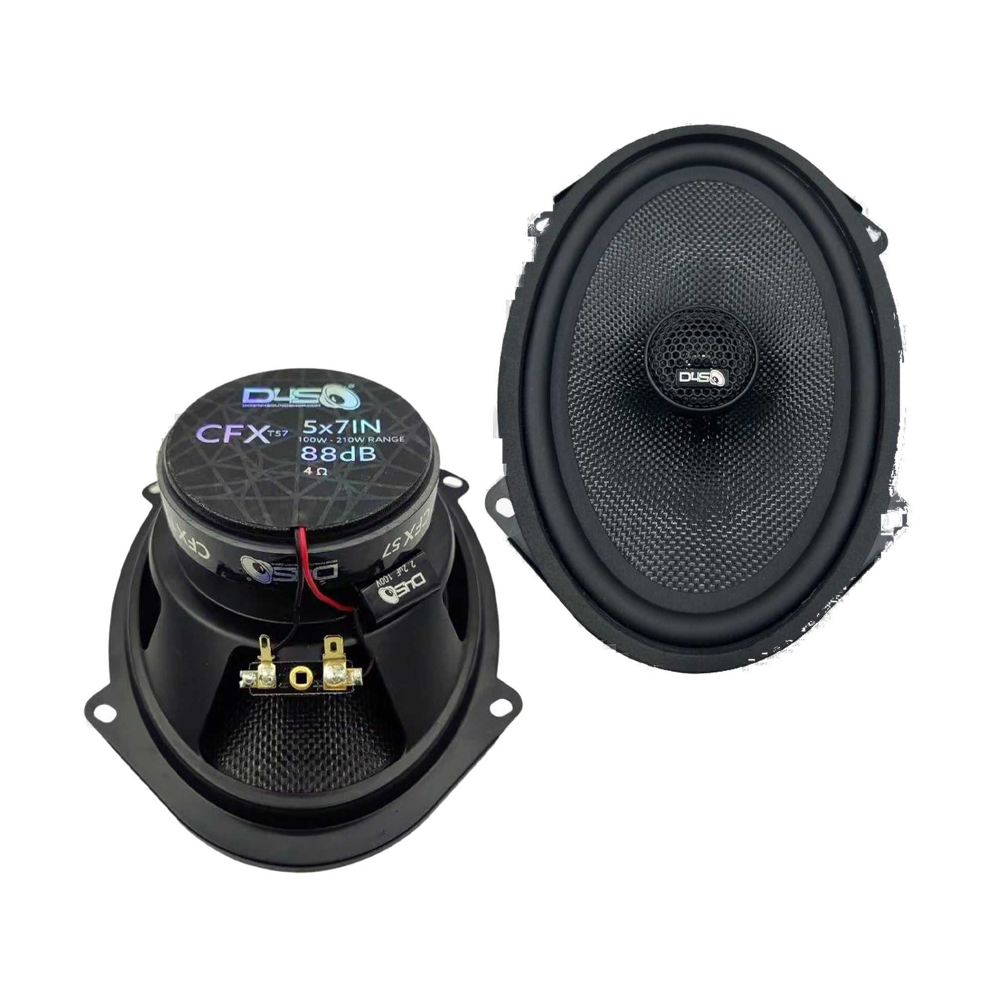 Down4Sound CFXT57 - 5X7 (6X8) Inch Car Audio Speakers - 210W RMS (pair)