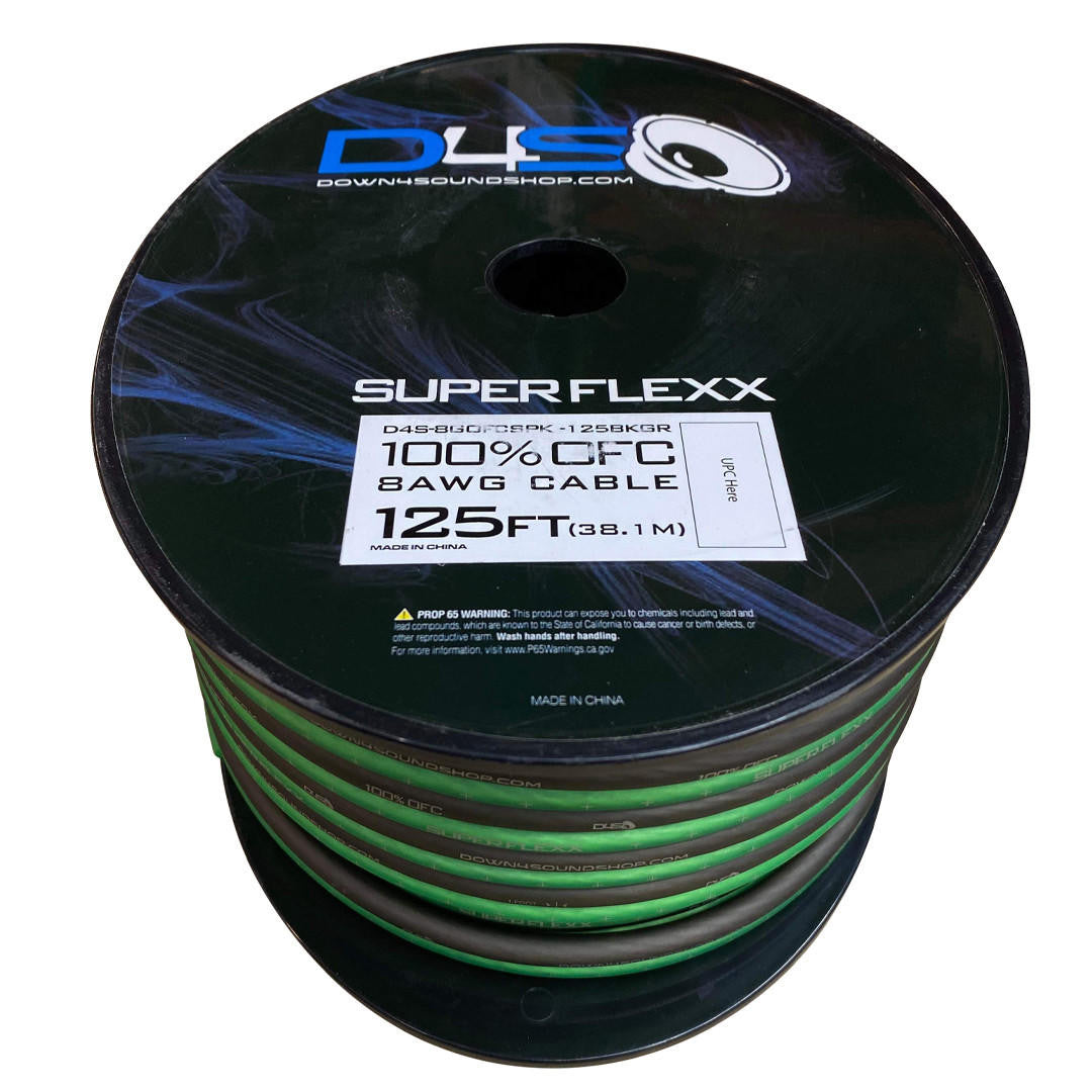 Down4Sound 125FT 8 Gauge Tinned OFC Speaker Wire