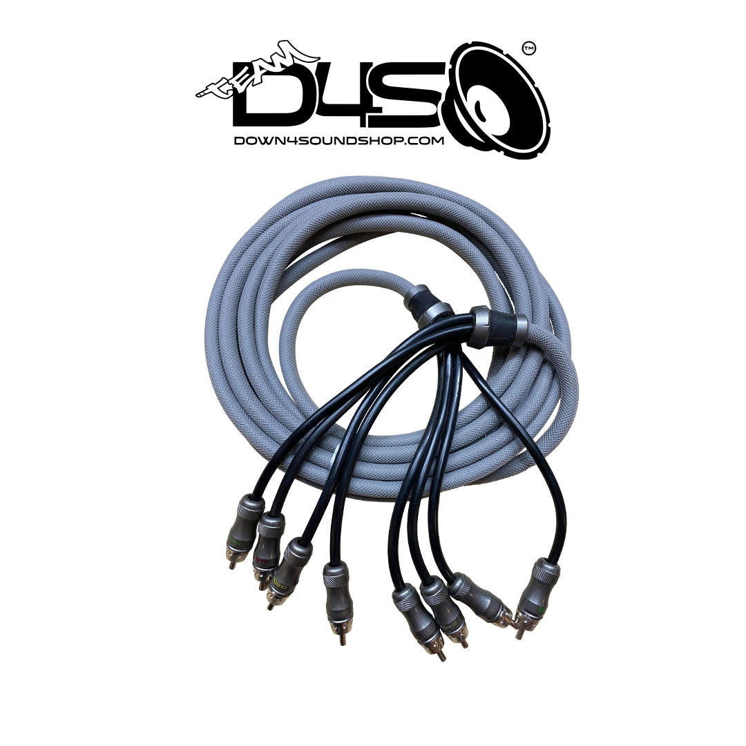 Down4Sound 3 FT 4-CHANNEL Twisted Pair RCA Interconnect Cable