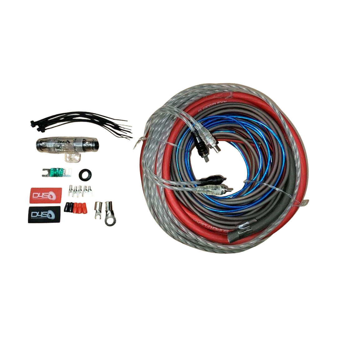 Down4Sound 4 Gauge Silver Tinned OFC Amplifier Install Kit (Green/Black) — view 3 of 5