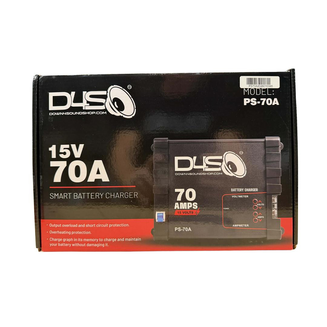 Down4Sound 70A Smart Power Supply - 12V Car Audio Power Supply & Battery Charger (13.8V - 15V Output)