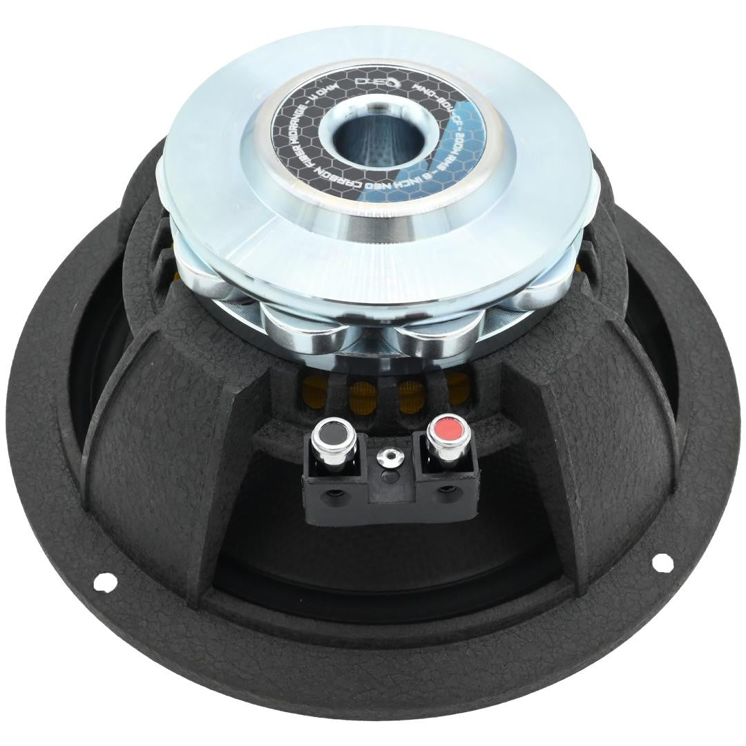 Down4Sound D4S-MND804CF Carbon Fiber Neo+ Water Resistant Speaker - 8 Inch 200W RMS 4 OHM