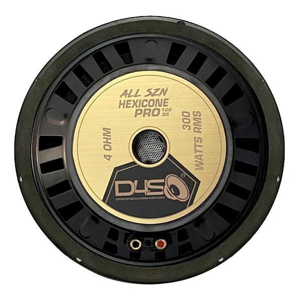 Down4Sound Hexicone Pro 100 SS4 All SZN - 10" Carbon Fiber Pro Audio Speaker 300W RMS 4 OHM