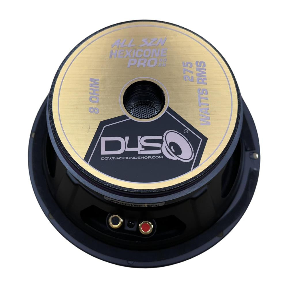 Down4Sound Hexicone Pro 80 SS4 All SZN - 8" Carbon Fiber Pro Audio Speaker 275W RMS 4 OHM