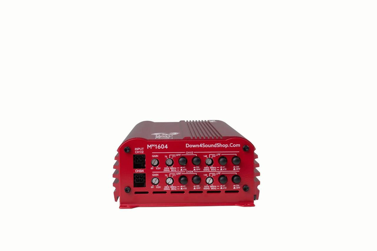 Down4Sound MM1604 (mini Maxx) - 600W RMS Mini 4 Channel Car Audio Amplifier