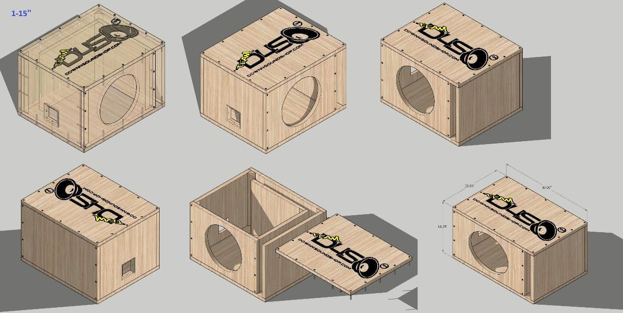 Down4Sound PRO-FAB Birch Flat Pack 1 15 1 15 SUB Box DIY Single 15-INCH Ported Subwoofer Enclosure Box
