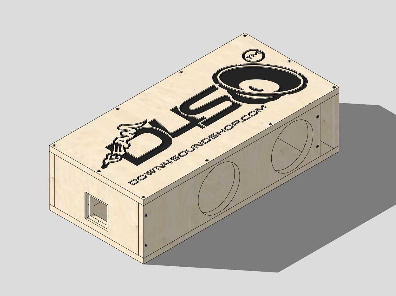 Down4Sound PRO-FAB Birch Flat Pack Dual 2 6.5 DIY Ported Subwoofer Enclosure Box