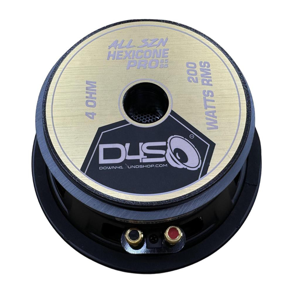 Down4Sound Hexicone Pro 6.5 SS4 All SZN - 6.5" Carbon Fiber Pro Audio Speaker 200W RMS 4 OHM