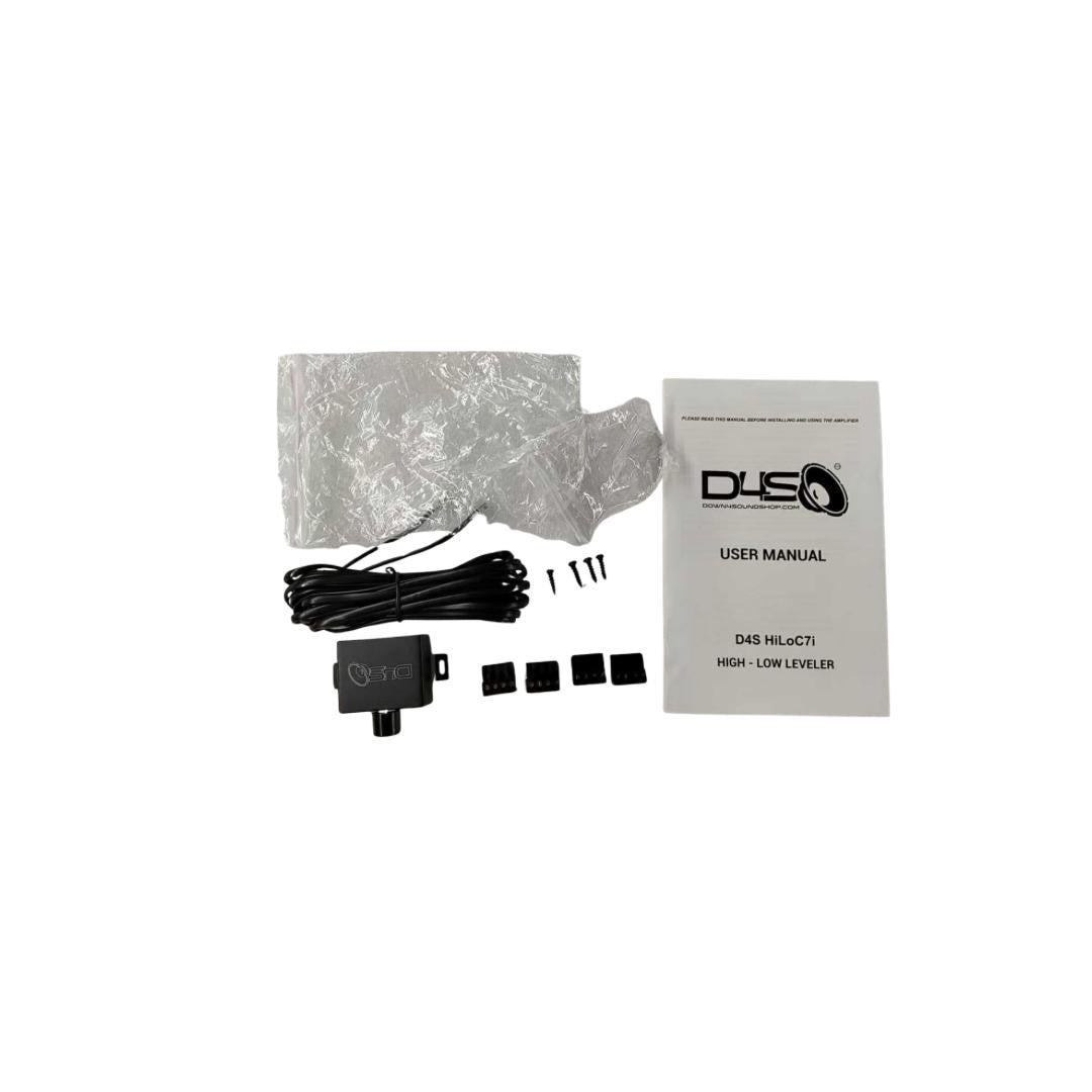 Down4Sound HILOC7I - 7 Channel High Level TO RCA Line Output Converter With Bass Control