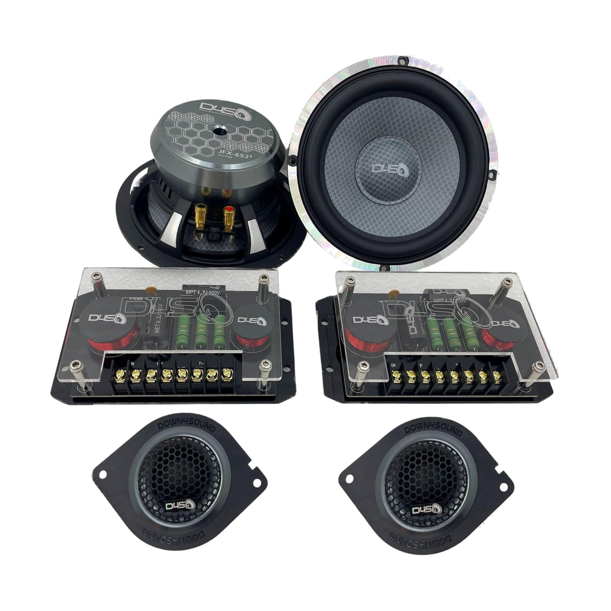 Down4Sound JFX652S - 6.5 Inch 2 WAY Car Audio Speakers - 300W RMS (pair)