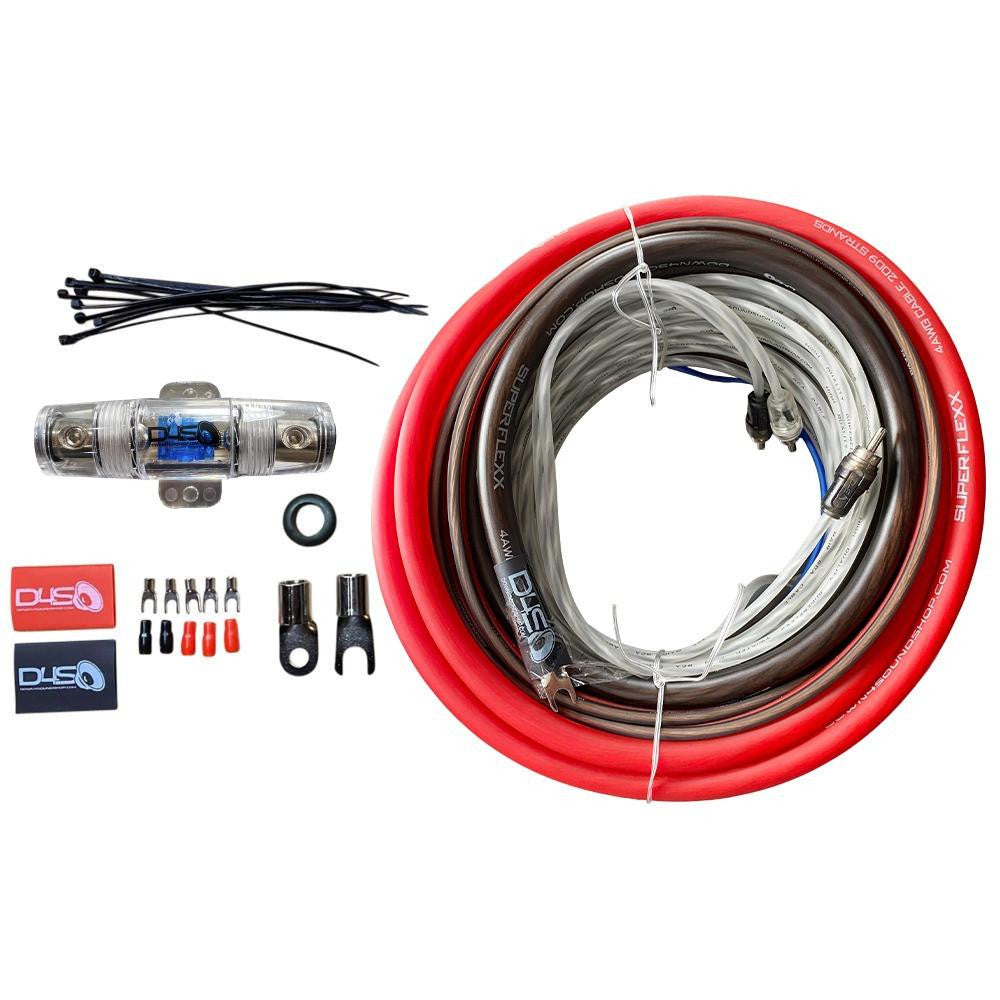 Down4Sound 4 Gauge CCA Amplifier Install Kit (Red/Black)