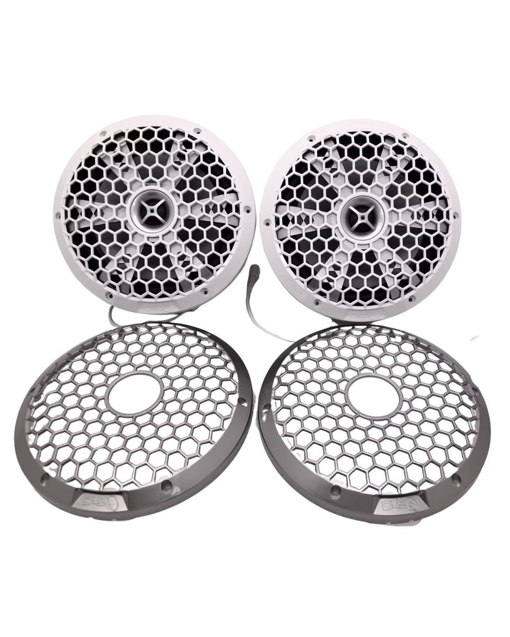 Down4Sound M3 Marine 8" RGB Coaxial Speakers — 200W RMS Each (Pair)