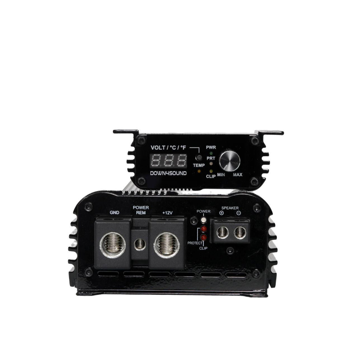 Down4Sound MM3000KFD V2 Mini Maxx Monoblock Amplifier 3000W RMS - Black Gloss, angle 3