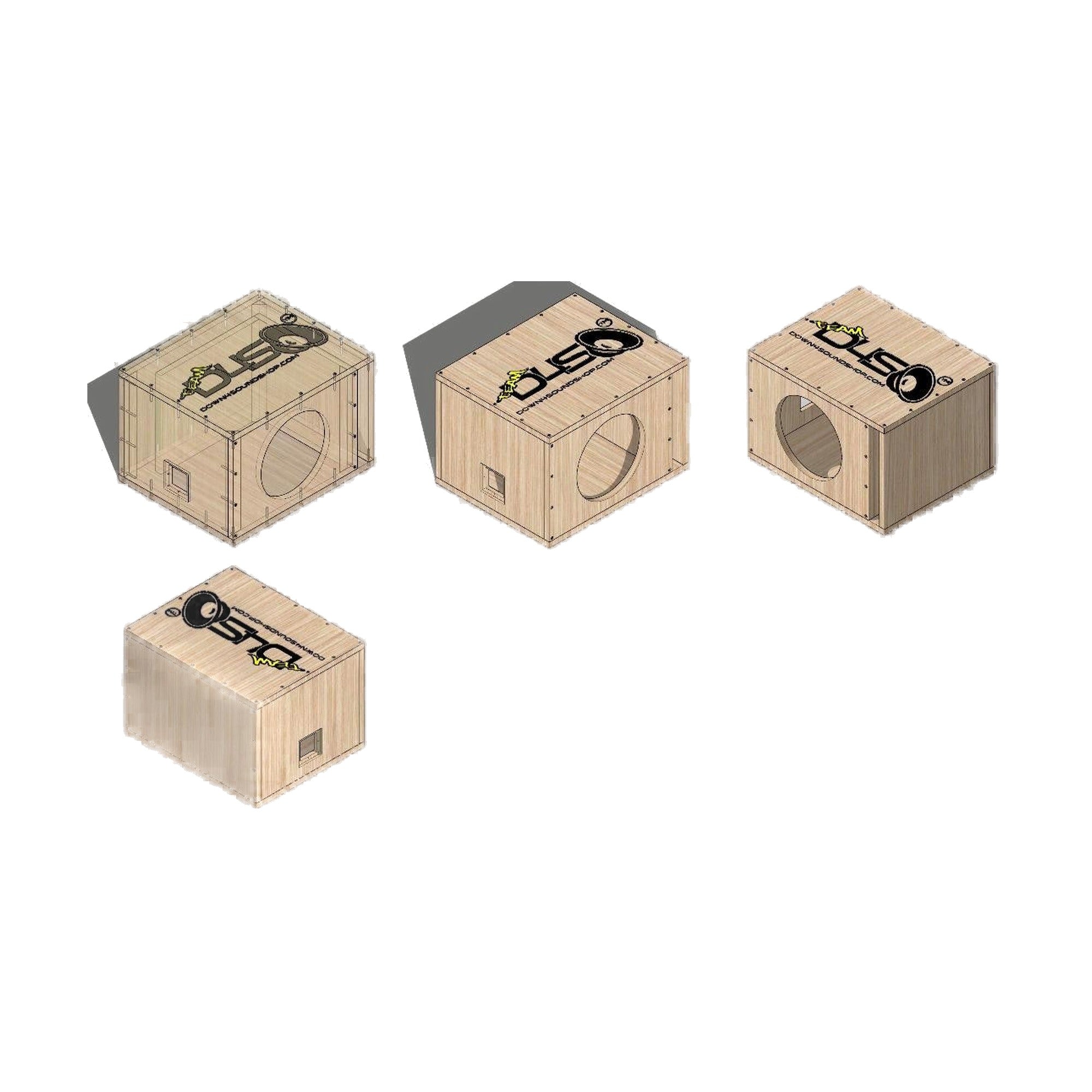 Down4Sound PRO-FAB Birch Flat Pack 1 15 1 15 SUB Box DIY Single 15-INCH Ported Subwoofer Enclosure Box