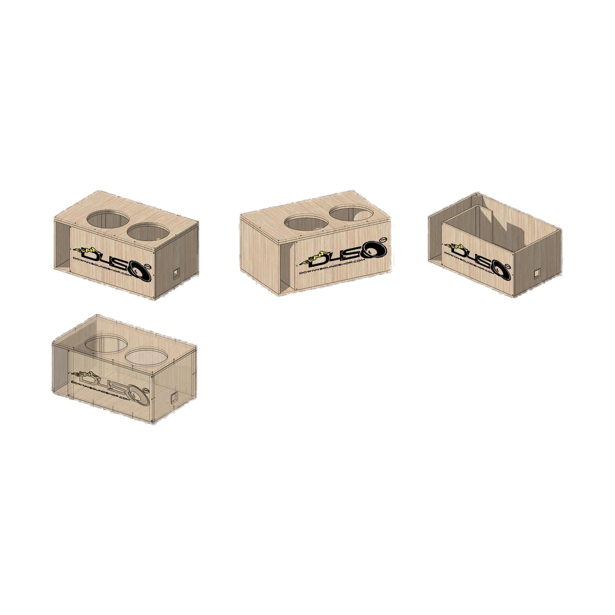 Down4Sound PRO-FAB Birch Flat Pack 2 15 2 15 SUB Box DIY Dual 15-INCH Ported Subwoofer Enclosure Box