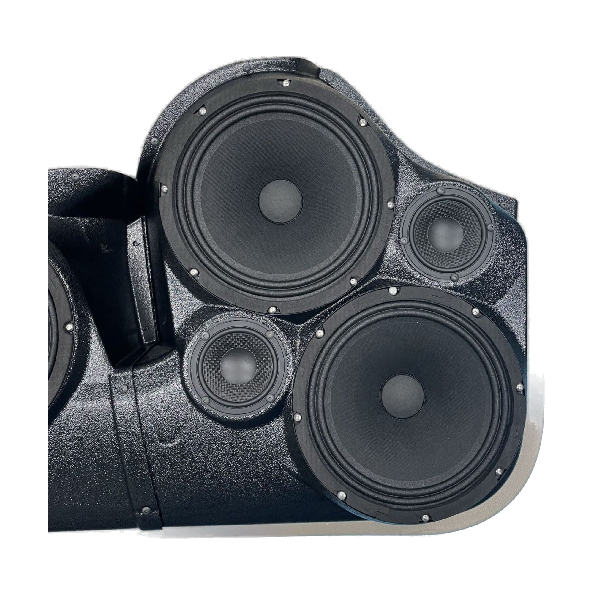 Custom Speaker Pods 15-GM-FV-UV-AL-FD-FB Dual 8" + Dual 3.5" Front Pods - 15-20 Suburban