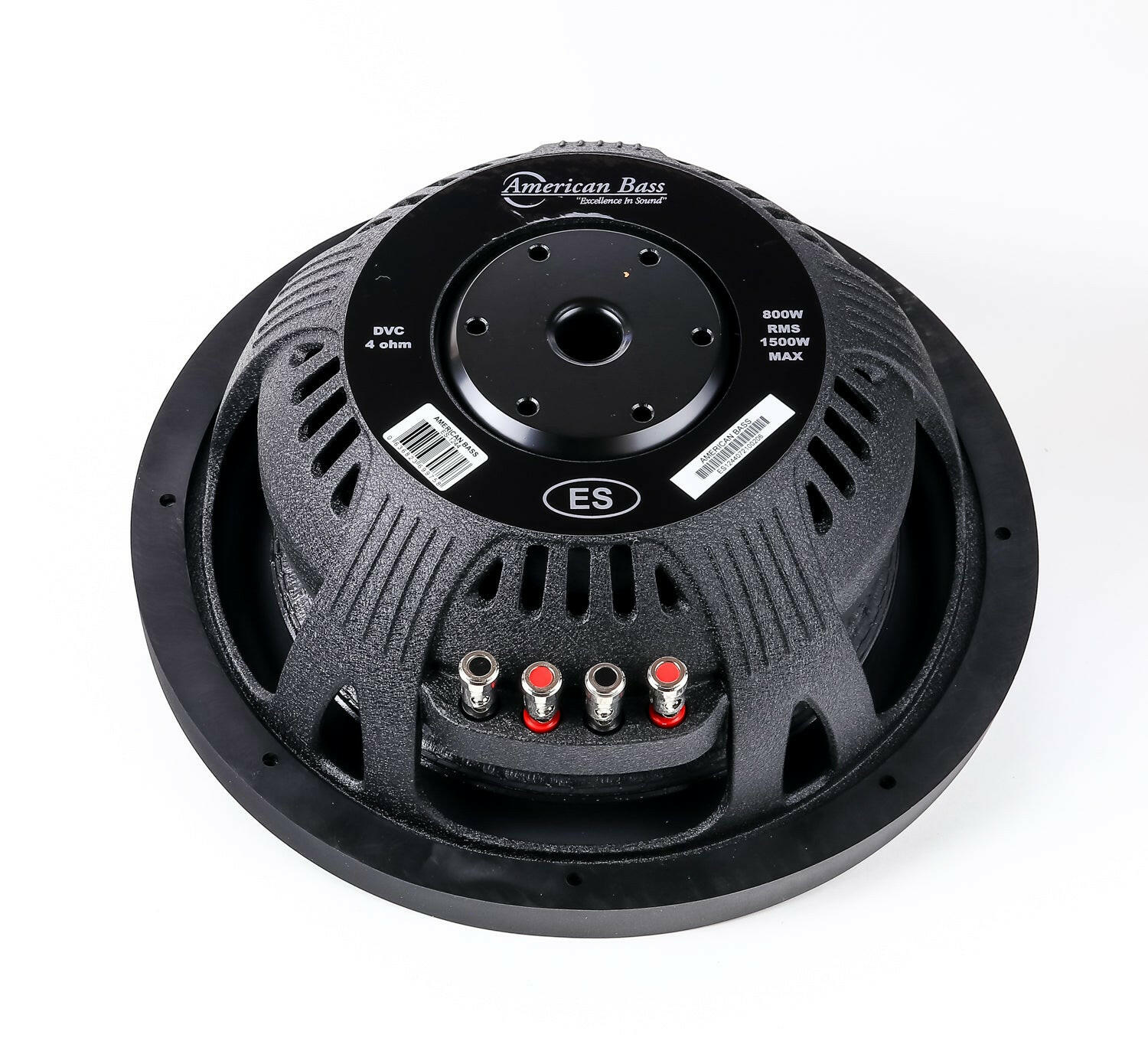 American Bass ES 12" Car Subwoofer 800 Watts RMS Dual Voice Coil 2 Ohm or 4 Ohm (Shallow Mount)