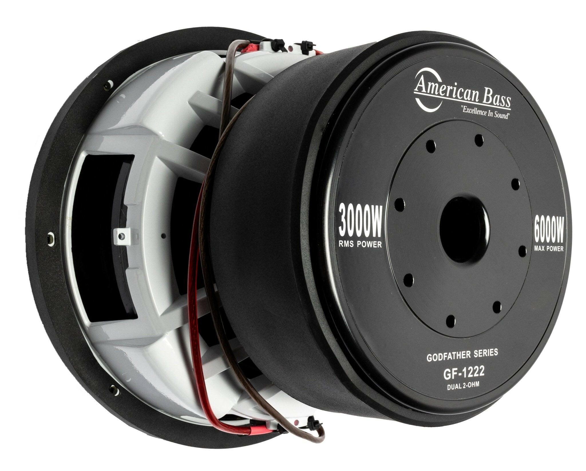 American Bass Godfather 12" Car Subwoofer 3000 Watts RMS Dual Voice Coil 1 Ohm or 2 Ohm