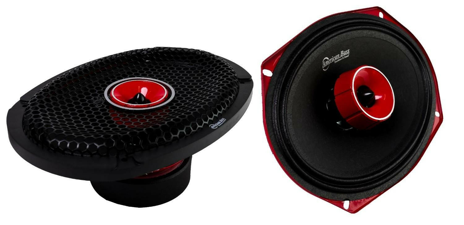 American Bass Godfather 6x9 Midrange Speakers w/Tweeter 300 Watts (Pair)
