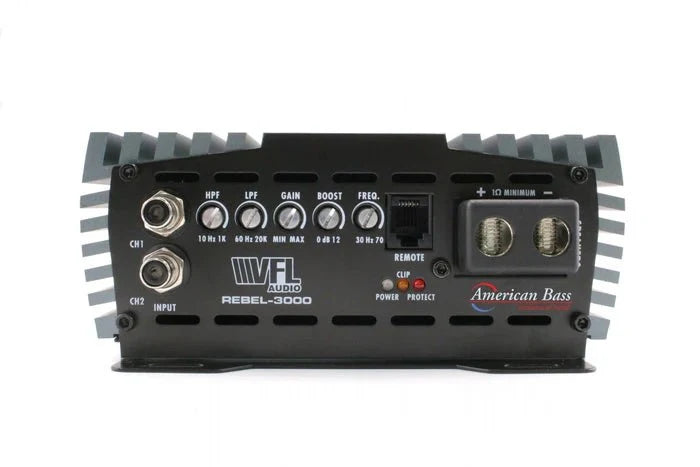 American Bass Ground Pound Bundle — 2x DX 10" Subwoofer + VFL Rebel REBEL-3000.1 Amplifier