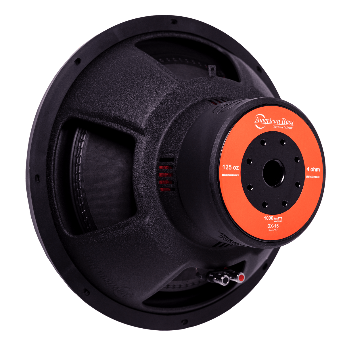 American Bass Ground Pound Bundle — 2x DX 15" Subwoofer + VFL Rebel REBEL-3000.1 Amplifier