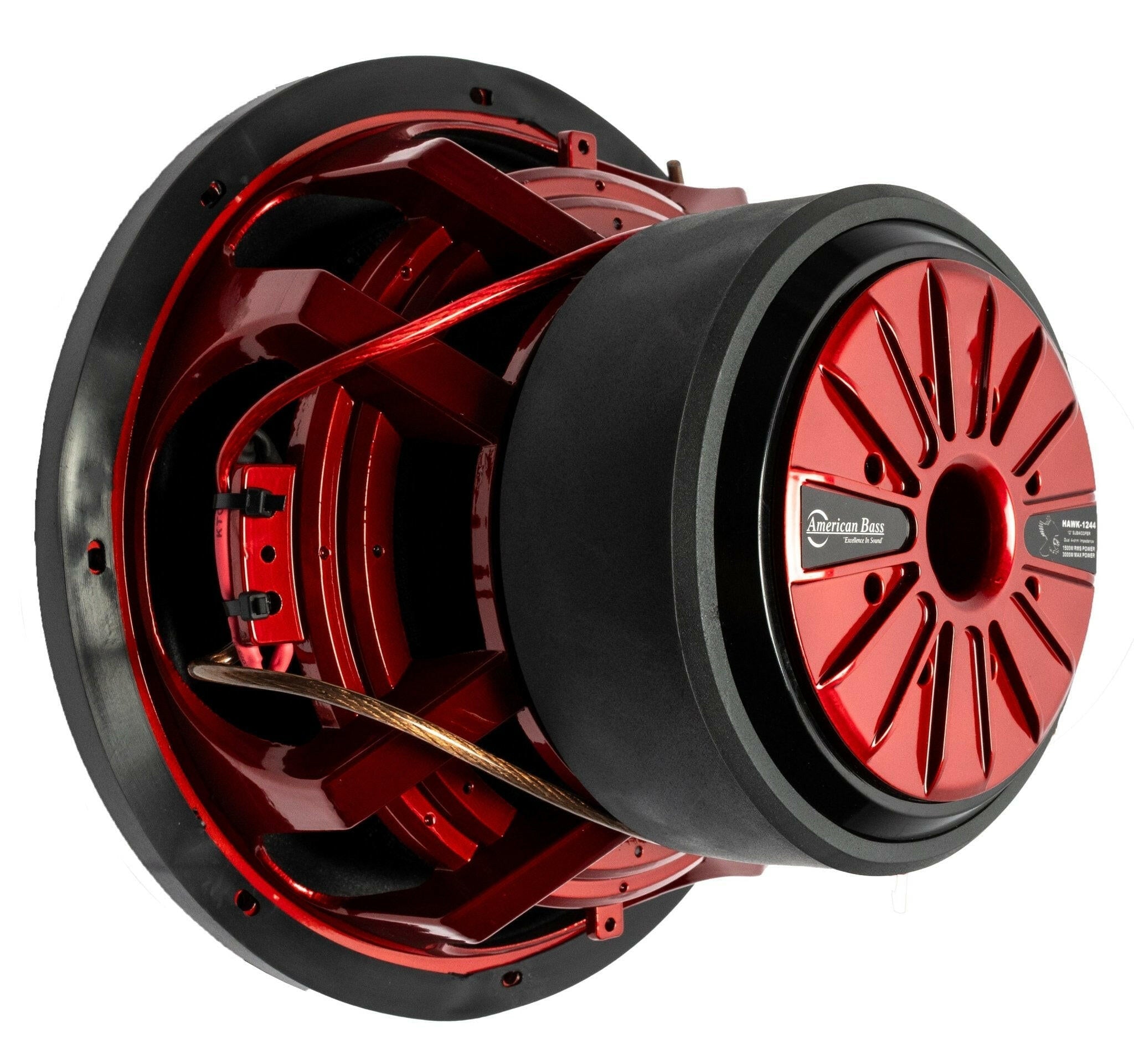 American Bass Hawk 12" Car Subwoofer 1500 Watts RMS Dual Voice Coil 4 Ohm