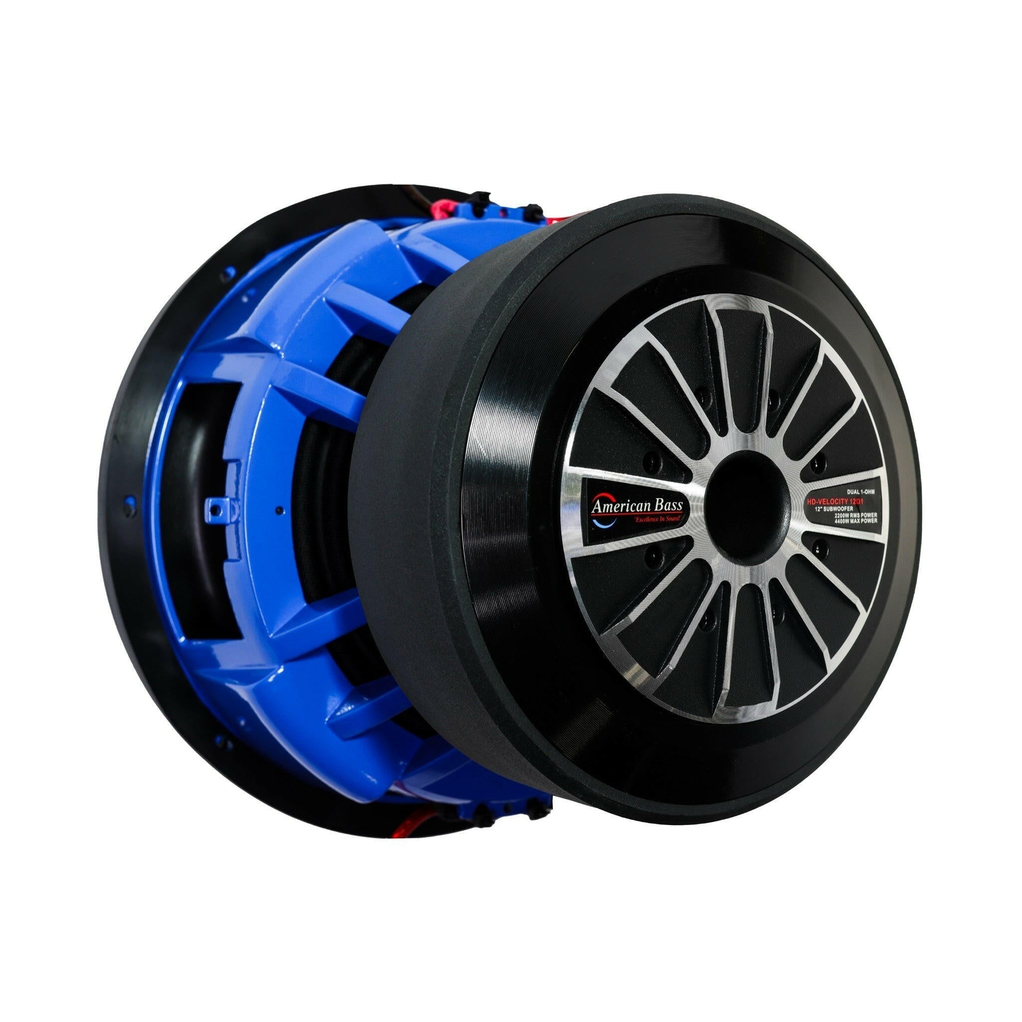 American Bass HD Velocity 12" Car Subwoofer 2200 Watts RMS Dual Voice Coil 1 Ohm or 2 Ohm