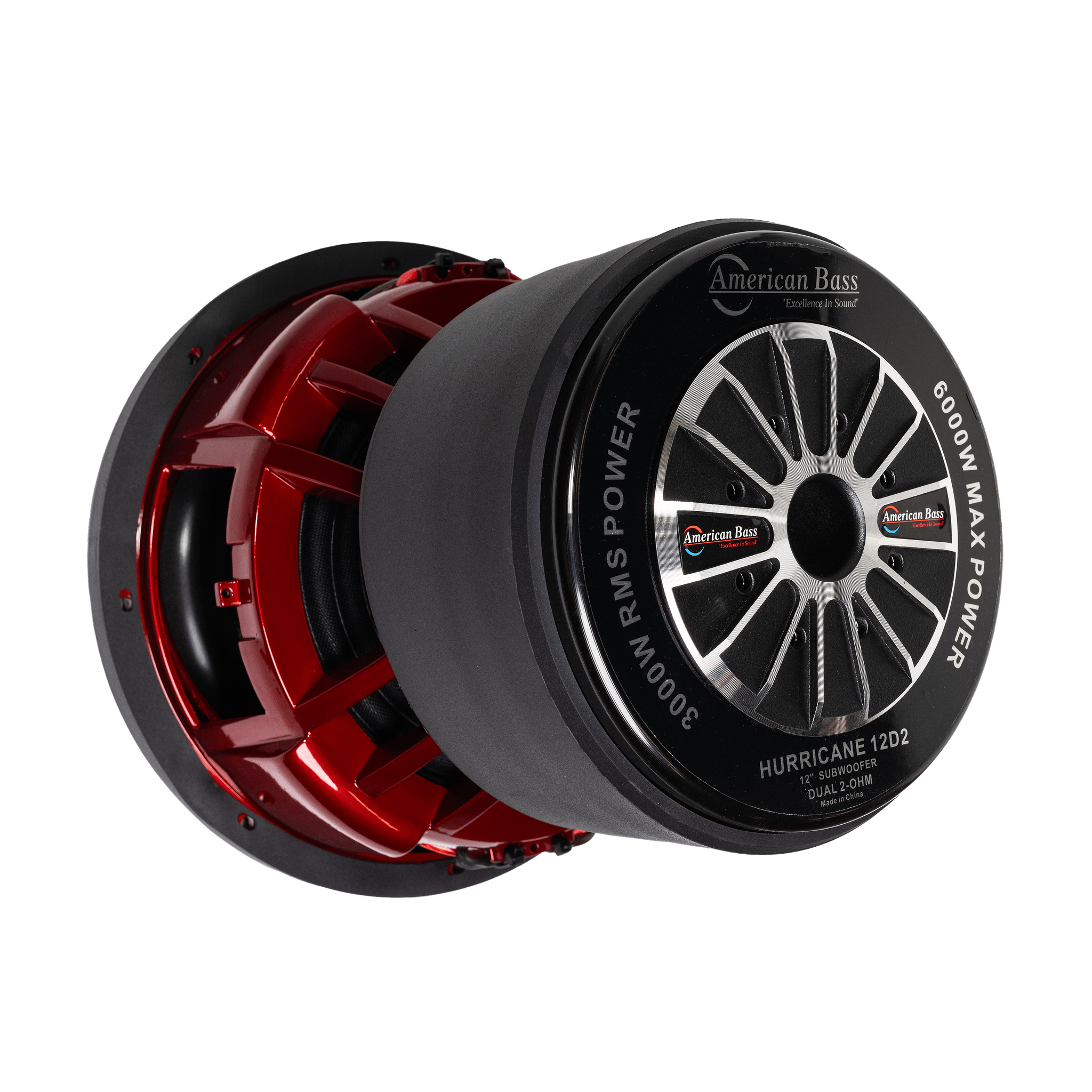 American Bass Hurricane 12" Car Subwoofer 3000 Watts RMS Dual Voice Coil 1 Ohm or 2 Ohm