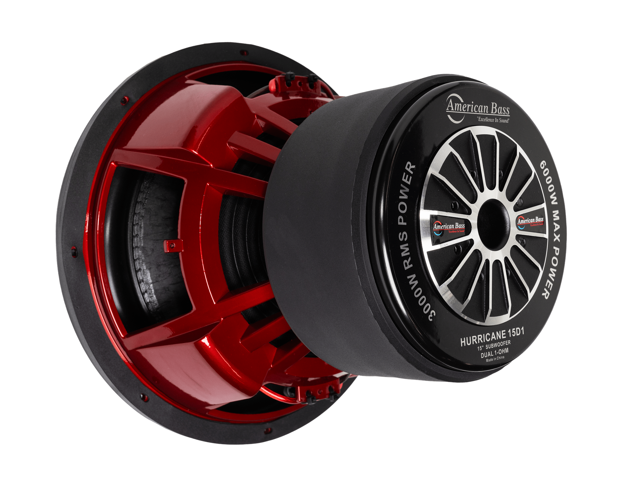 American Bass Hurricane 15" Car Subwoofer 3000 Watts RMS Dual Voice Coil 1 Ohm or 2 Ohm