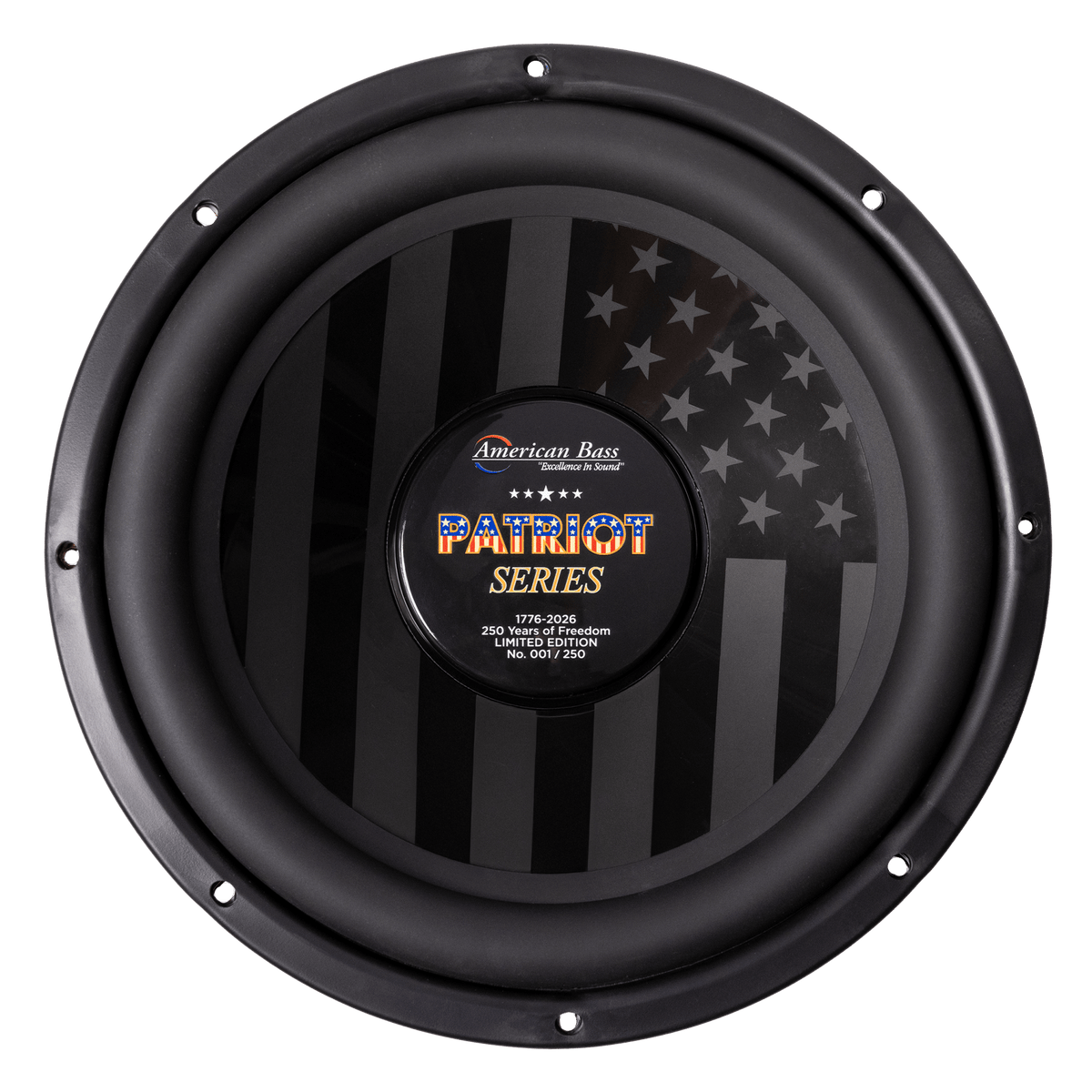 American Bass Patriot Series Limited 250 Edition 12" Subwoofer — 400W RMS Dual 4 Ohm