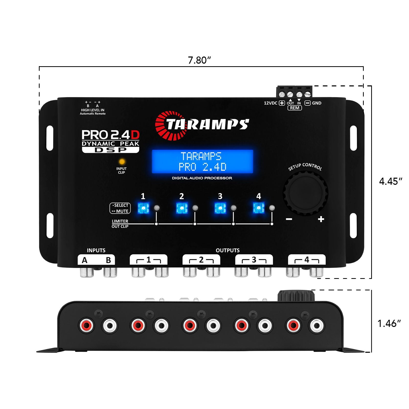 Taramps PRO 2.4D DYNAMIC PEAK Audio Processor - 6