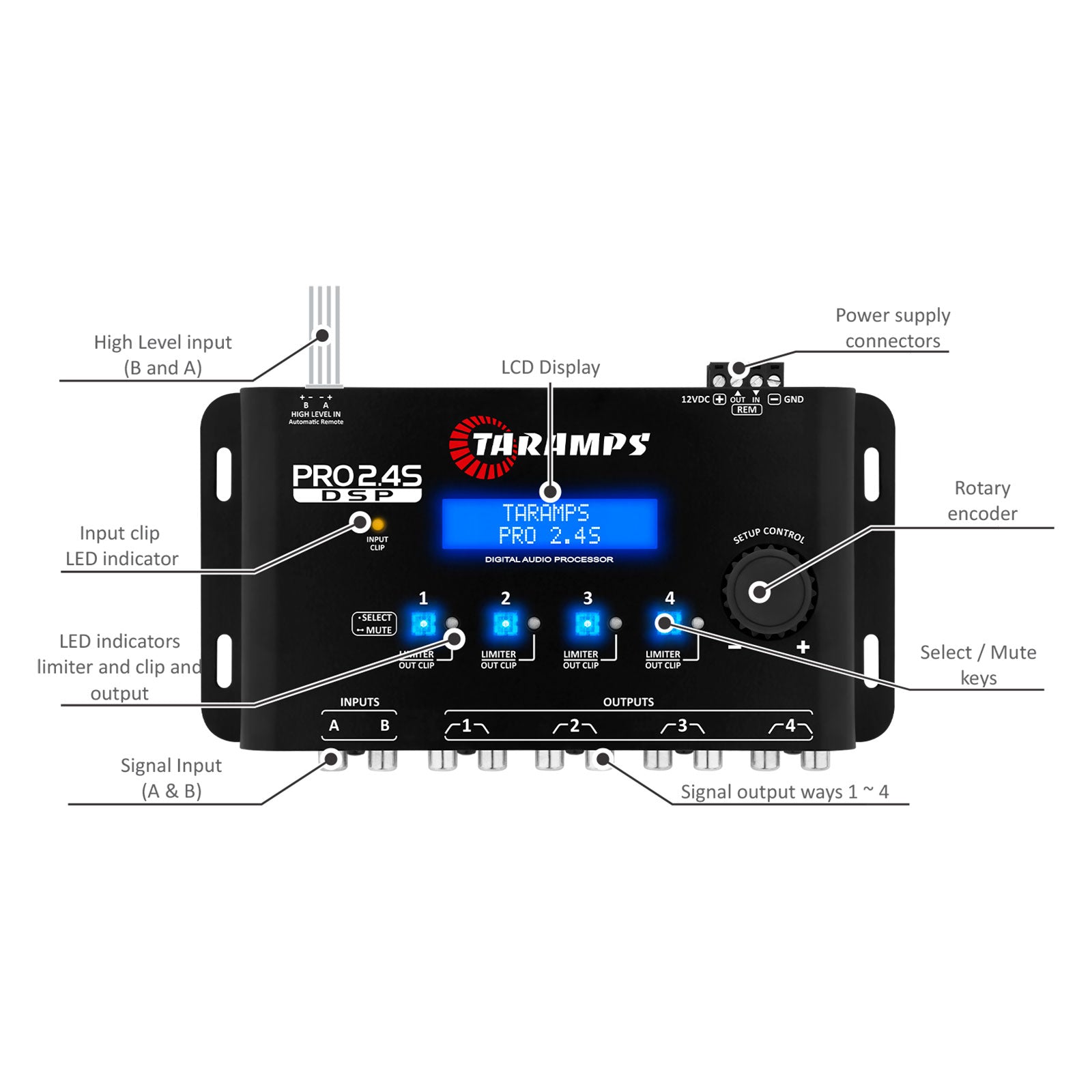 Taramps PRO 2.4S Audio Processor - 6
