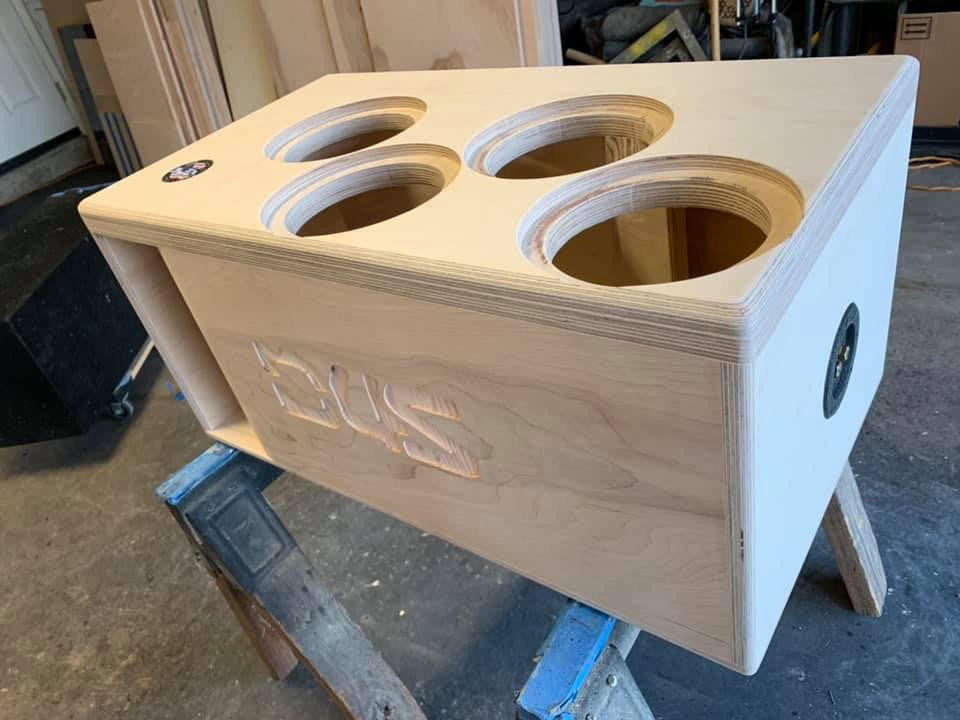 Down4Sound Quad 6.5 OR 8" Custom Kerf Ported Subwoofer Box Subwoofer Enclosure