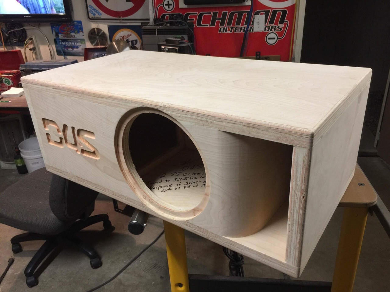 Down4Sound Single 12" Custom Kerf Ported Subwoofer Box (hand Made IN The Usa) Subwoofer Enclosure