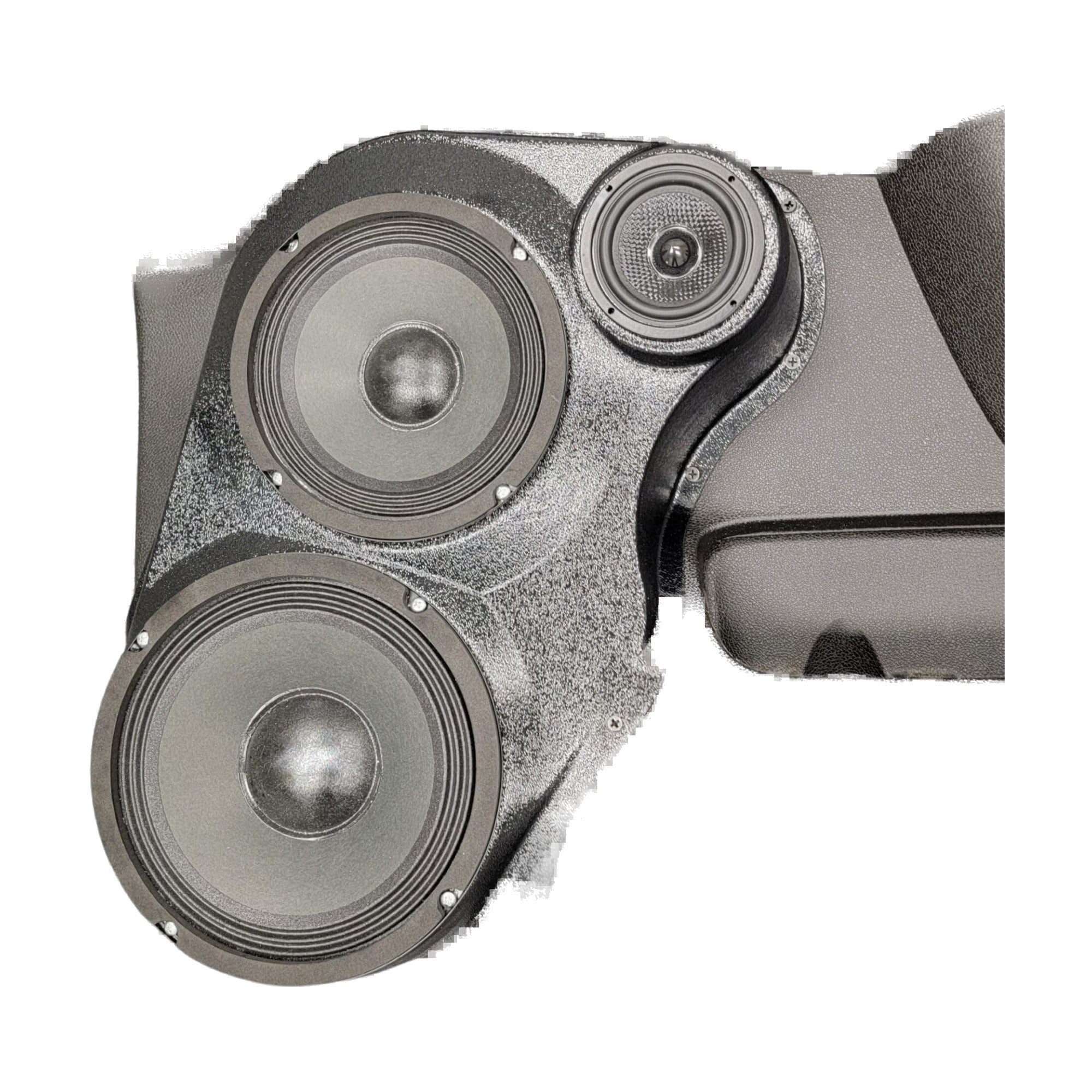 Custom Speaker Pods 10-GM-FT-UH-EW-FD-8P 8" + 6.5" + 3.5" Front Pods - 10-14 Escalade