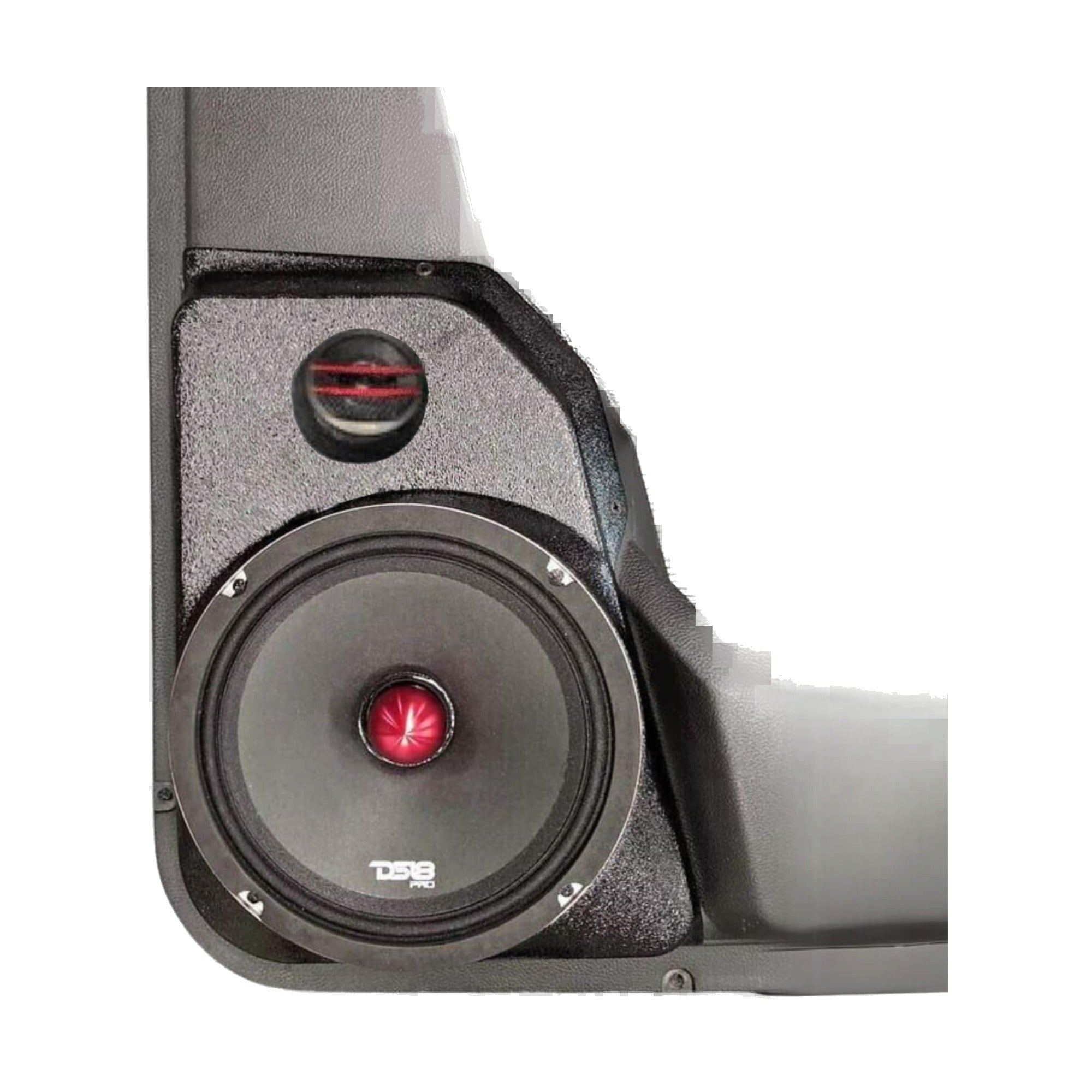 Custom Speaker Pods 09-DD-FP-CC-EW-RD-82 8" + 2" Tweeter Rear Pods - 09-18 Ram