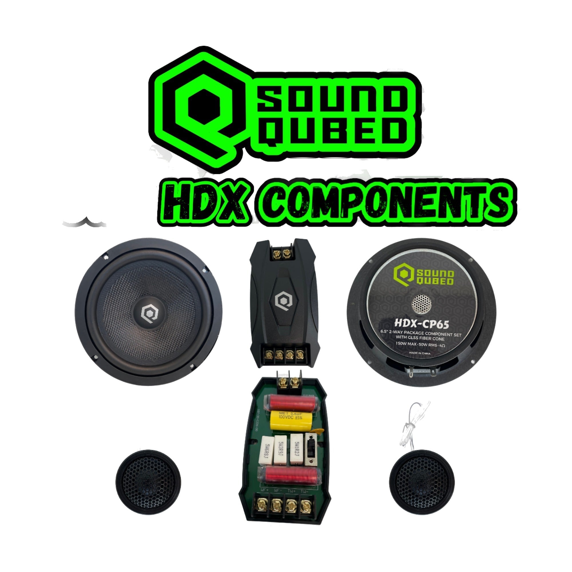 SoundQubed HDX 6.5" Component Speaker Set Car Audio