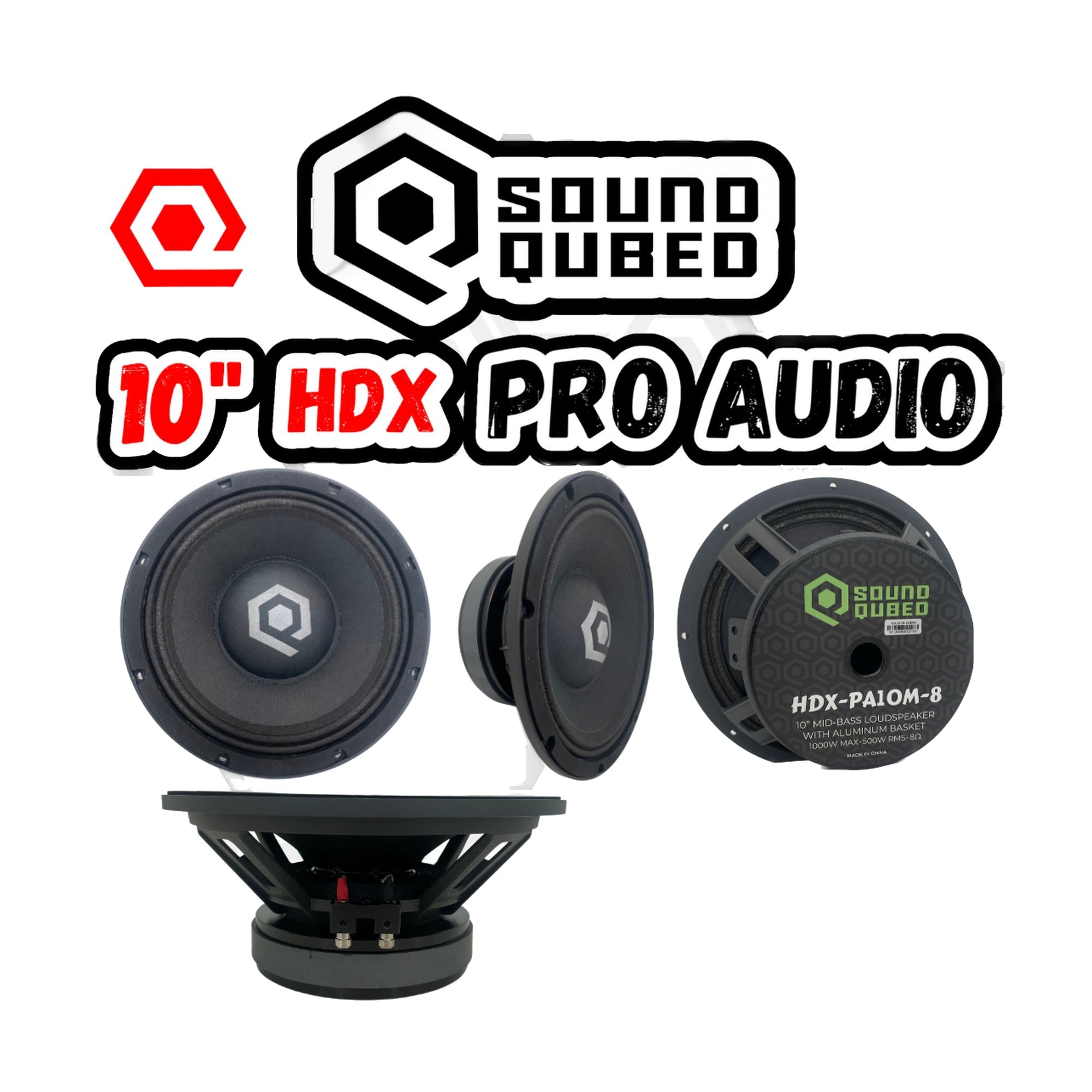 SoundQubed HDX 10" Pro Audio Speaker Car Audio