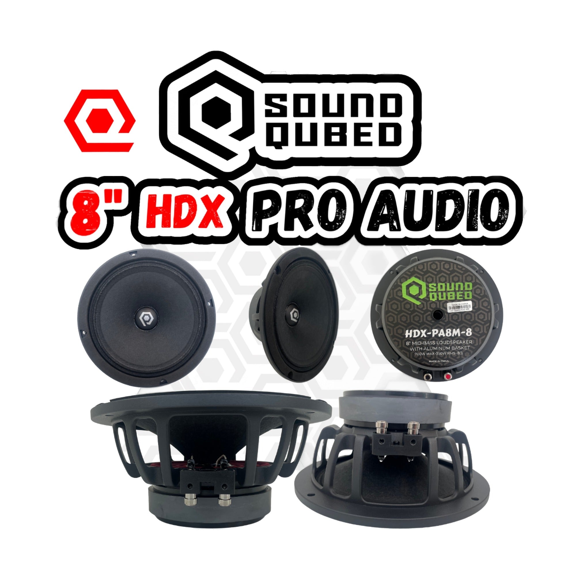 SoundQubed HDX 8" Pro Audio Speaker Car Audio