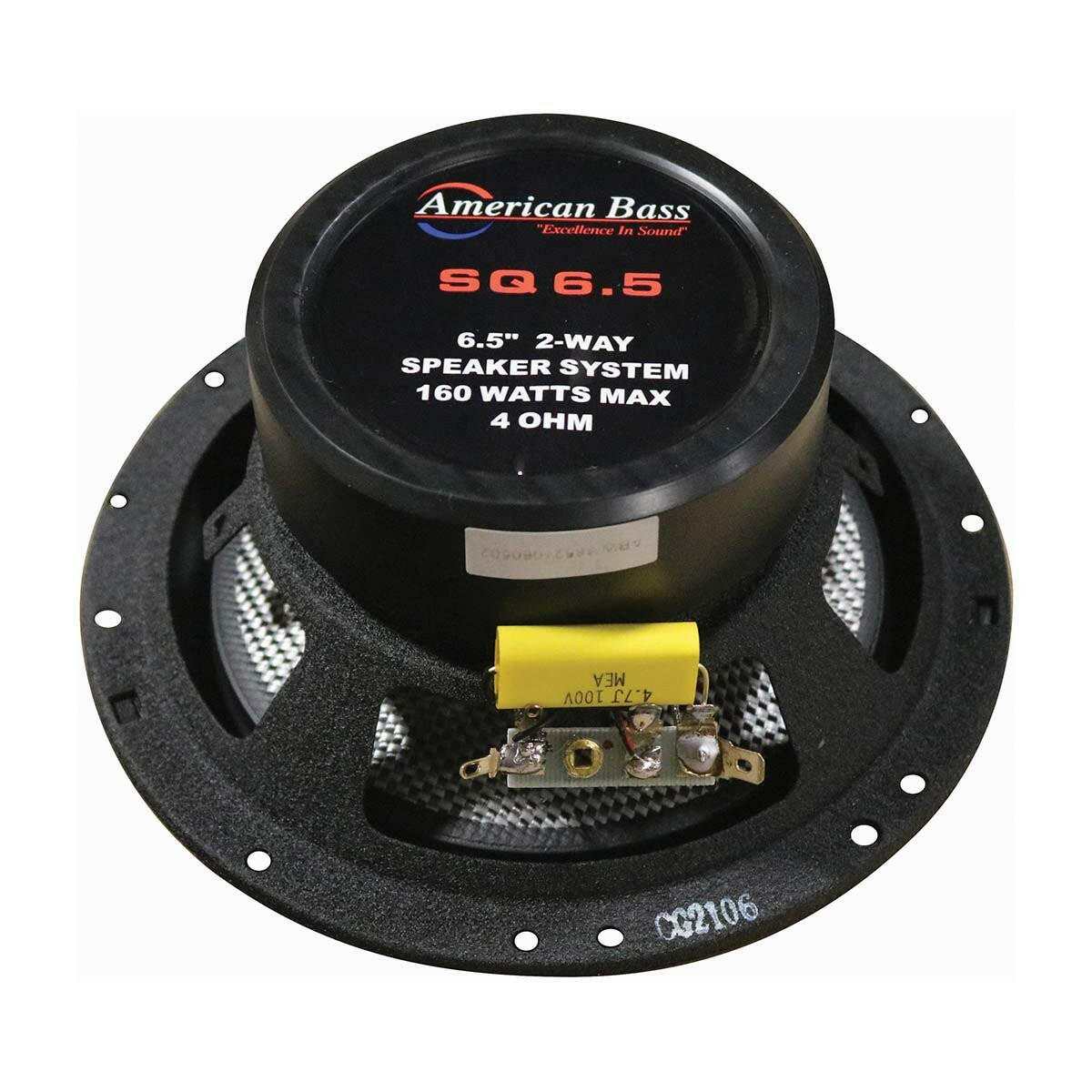 American Bass SQ 6.5" Full Range Speakers 80 Watts (Pair)