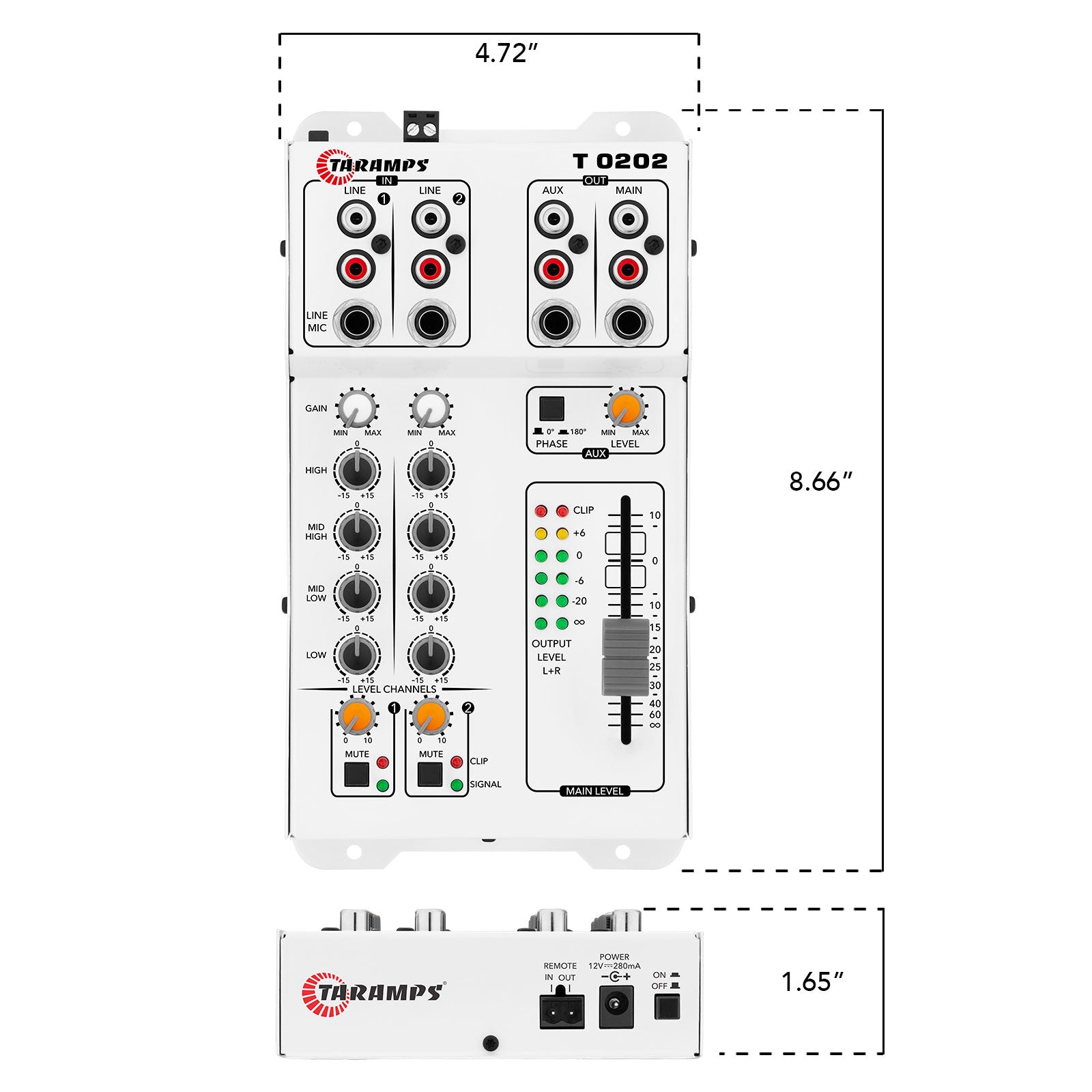 Taramps T 0202 Audio Mixer - 6