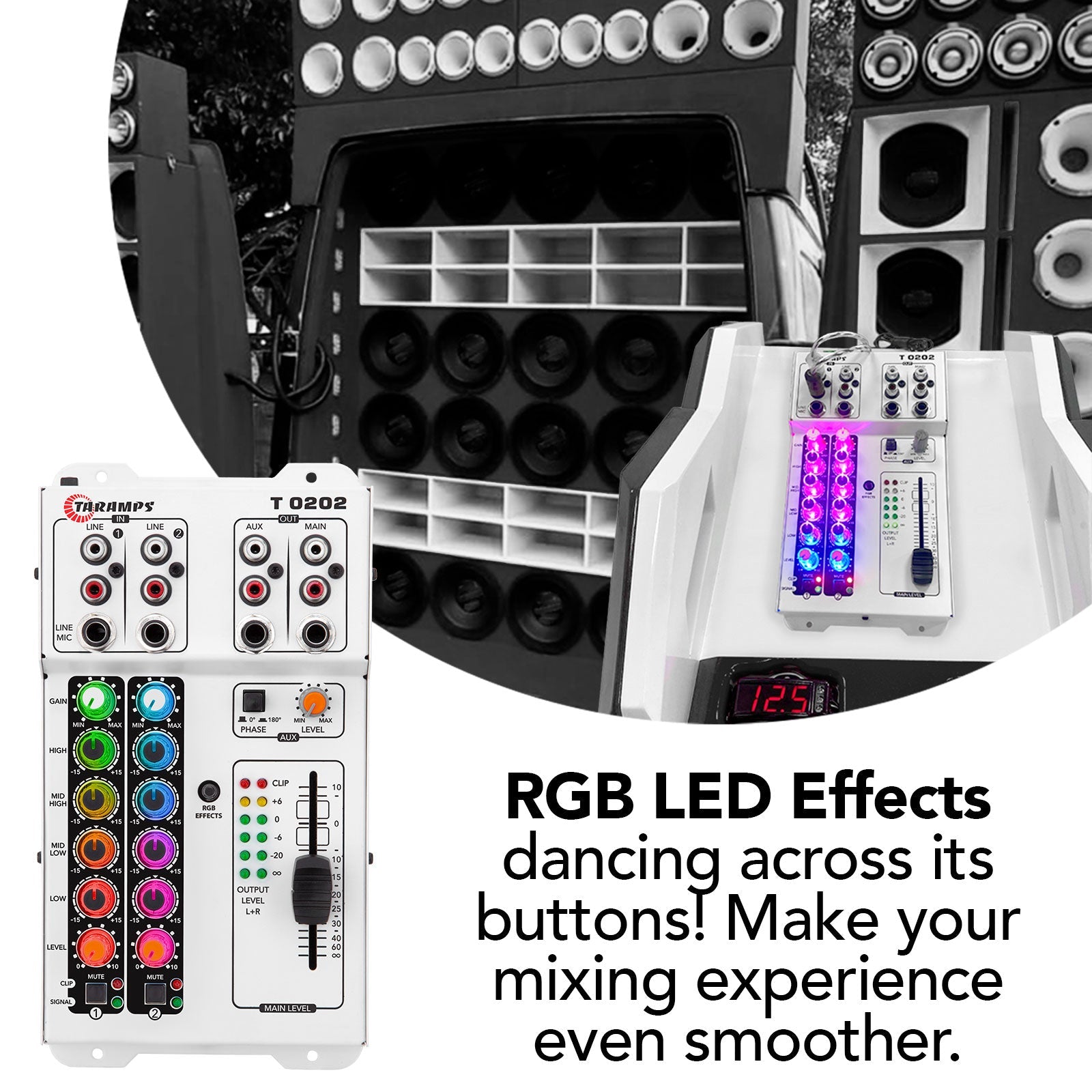 Taramps T 0202 MULTICOLOR Audio Mixer - 10