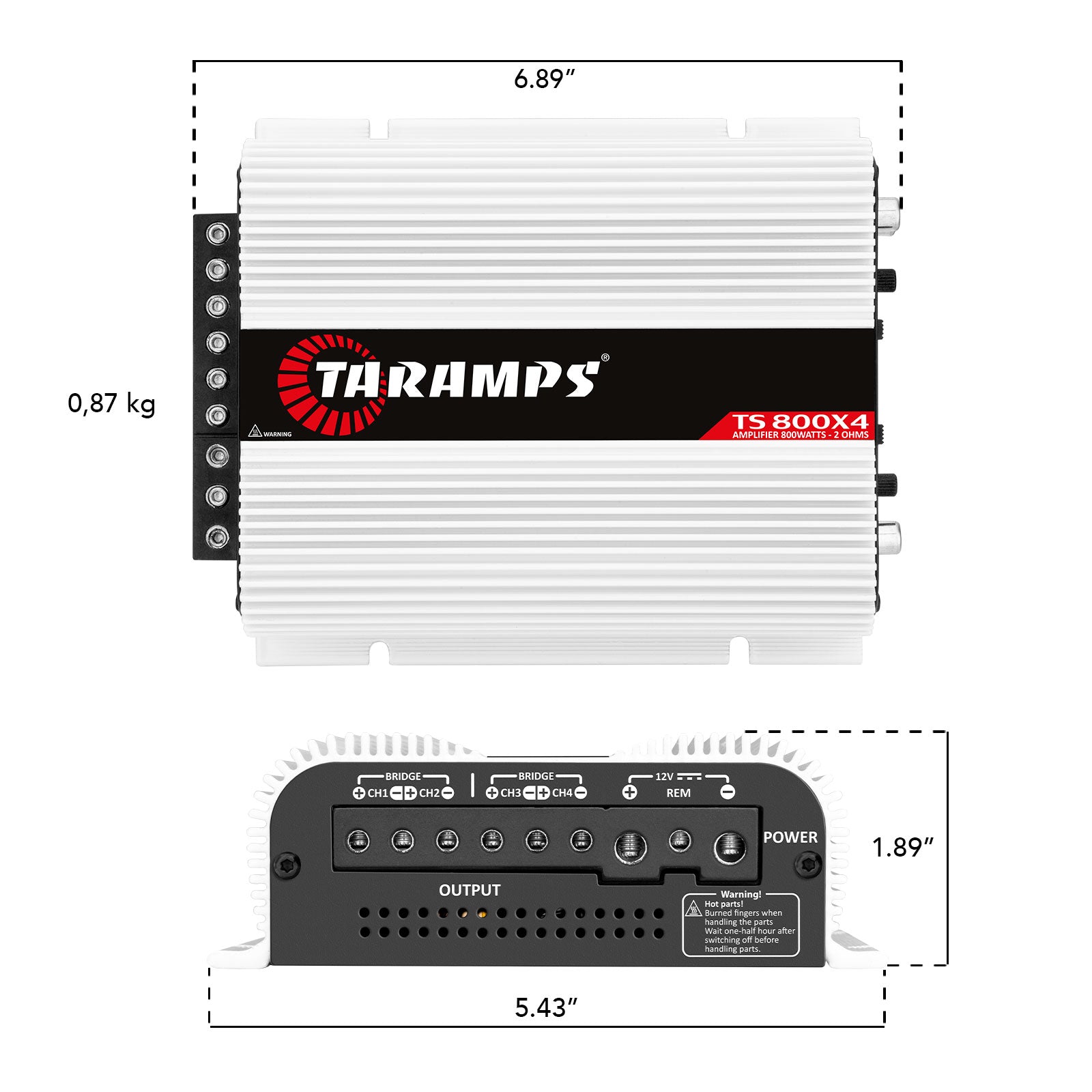 Taramps TS 800x4 + PRO 2.4S Car Amplifier & Processor COMBO - 5