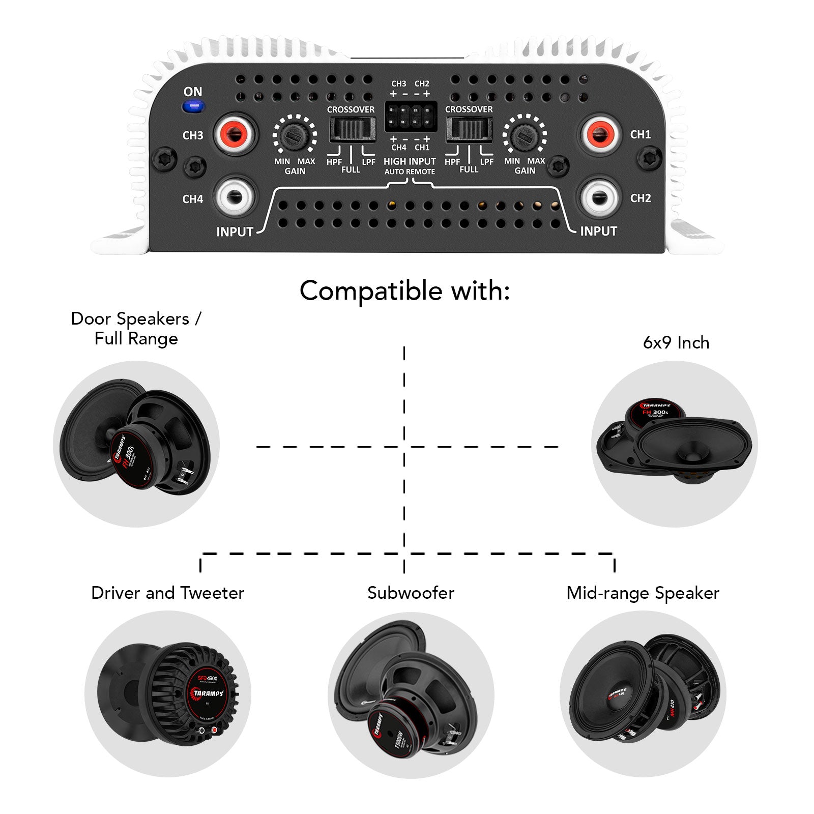 Taramps TS 800x4 + PRO 2.4S Car Amplifier & Processor COMBO - 7